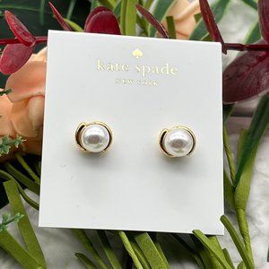 Kate Spade Crystal Studs (16K Gold-Plated) (NWT)